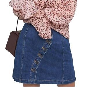 17. Anthropologie Pilcro Button Front Skirt